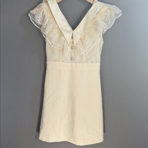 Five Plus Elegant Cream Lace Dress Size Small